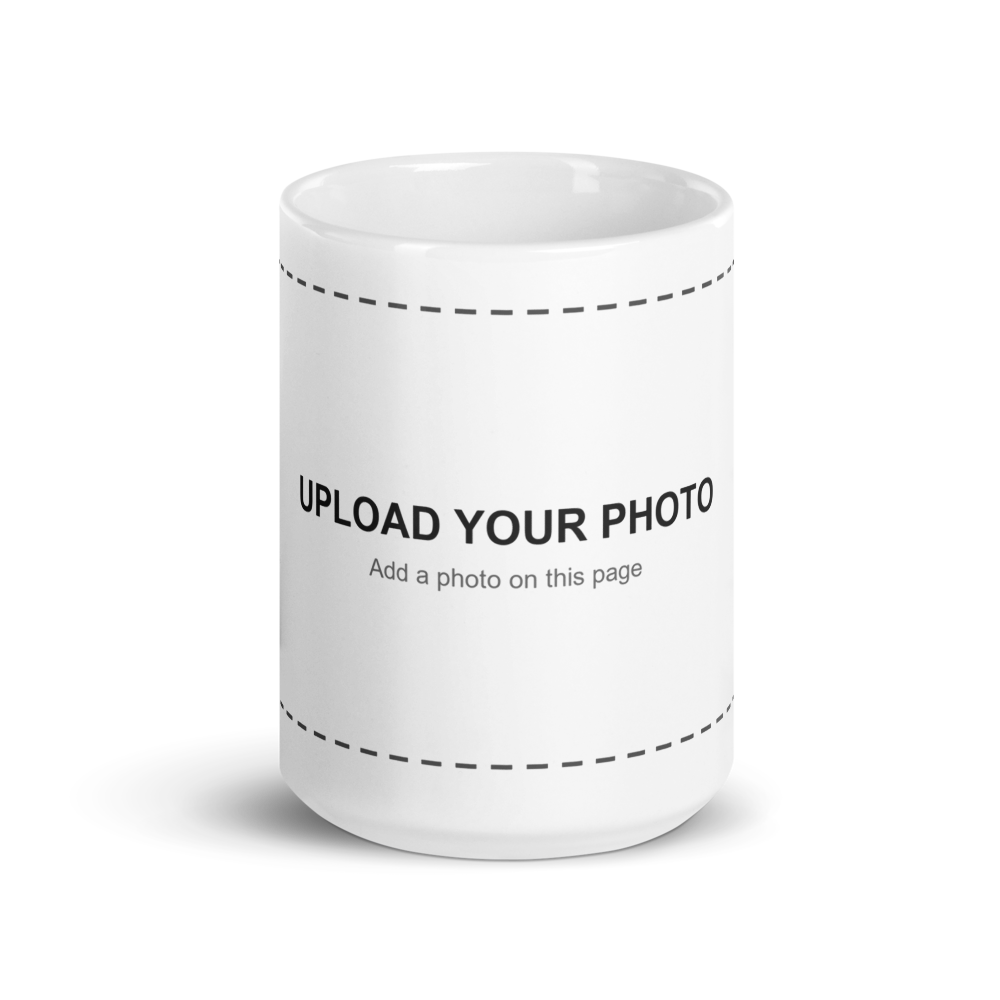 Custom photo mug, 15 oz, front view